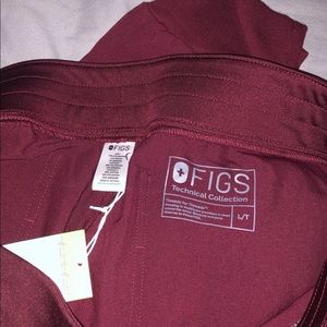 Brand New FIGS Burgundy Zamora sz L/T
